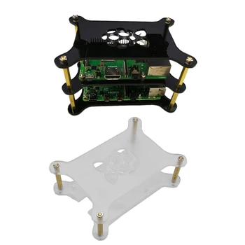 

Raspberry Pi 4 Model B Acrylic Clear Case with Logo Box Compatible with Raspberry Pi 3/2