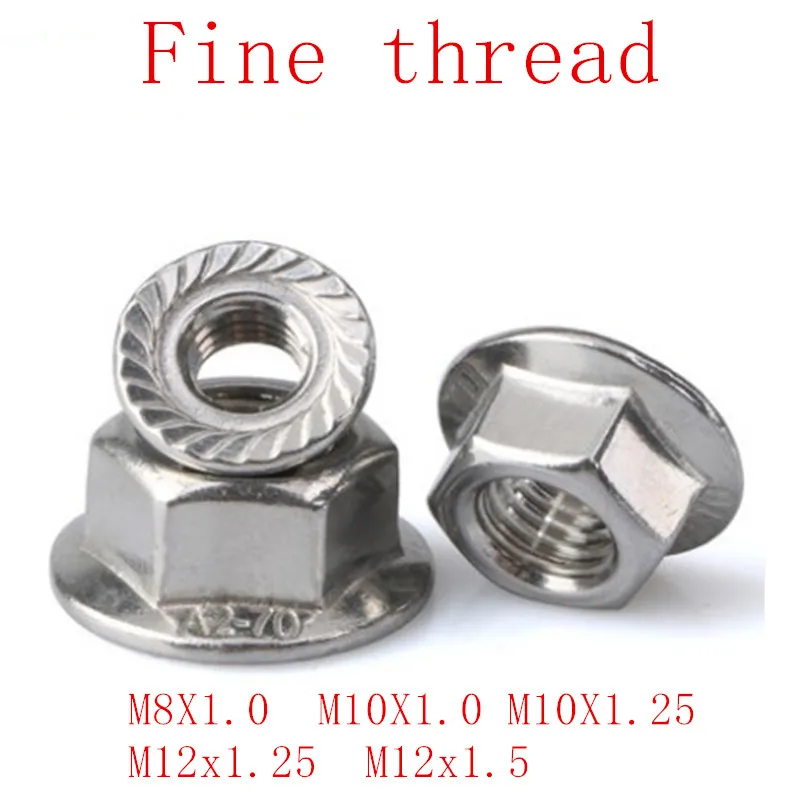 Hex Flange Nut M10 Din6923 M10x1.25 Flange Nut 1 Flange Nuts Nuts