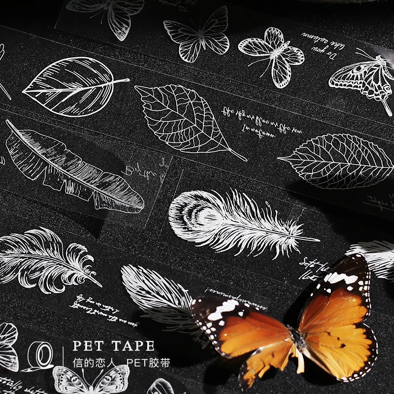 Washi Tape Adhesive Tape DIY Scrapbooking Sticker Label Masking Feather Butterfly Plants
