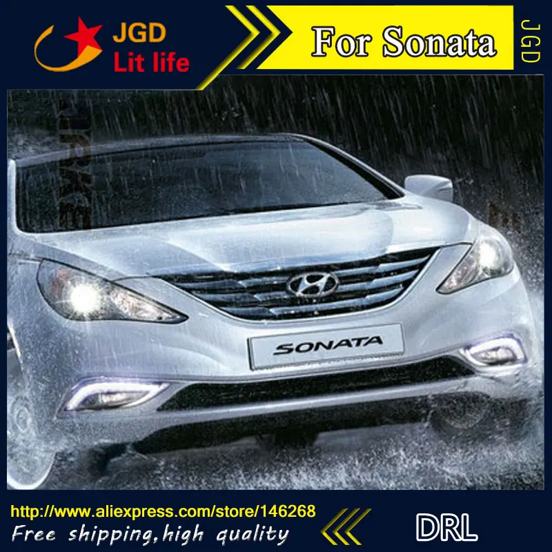 Бесплатная доставка! 12V 6000k светодиодный дневный ходовой светильник DRL для Hyundai