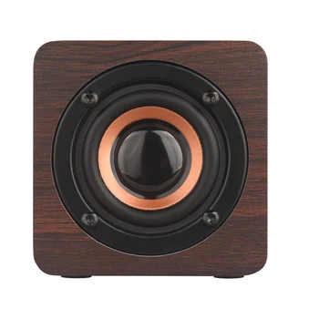 

Wooden Mini Wireless Bluetooth Speaker HIFI Stereo Bass Small Stereo Home Theater Subwoofer Speaker