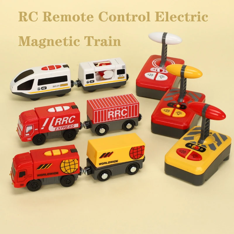 Circuit Magnetique En Bois Pour Enfants Avec Telecommande Electrique Compatible Avec Le Train Blanc D Harmonie Et Le Train Rouge Du Monde Entier Cadeaux D Anniversaire Aliexpress
