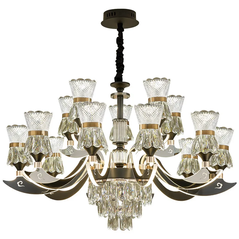 Хрустальная люстра на руку умная Трехцветная лампа с дистанционным управлением