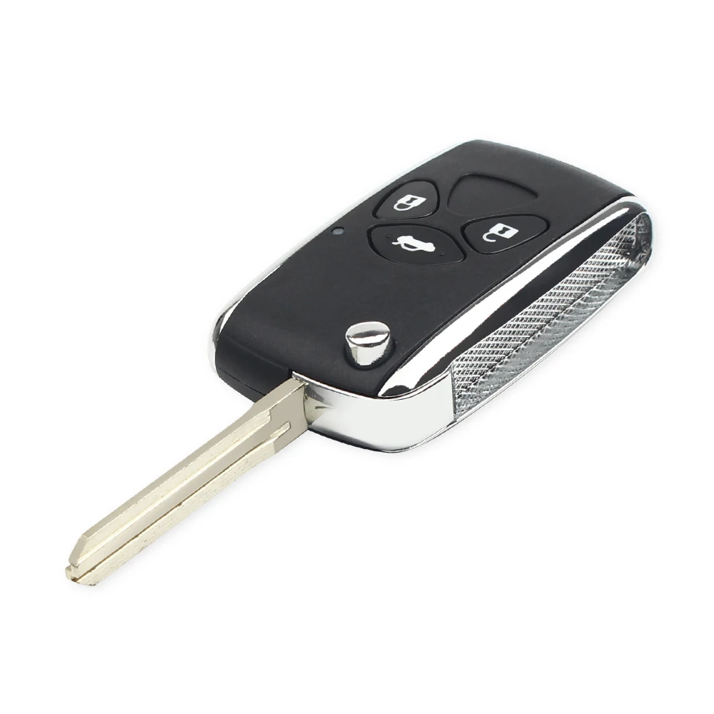 KEYYOU 4 кнопки обновленный флип дистанционного ключа чехол для Toyota Camry 2009 2010 2011 Rav 4 2012 Corolla Автомобильный ключ оболочки с лезвие toy43 - Количество кнопок: Uncut Blade Key