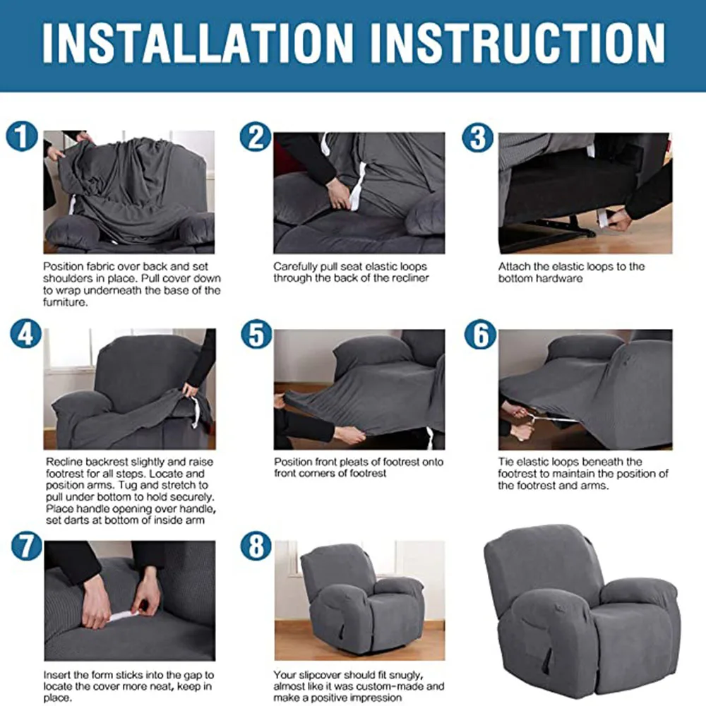 Red Wine Waterproof Elastic Recliner Chair Cover All-inclusive Massage Sofa Couch Cover For Living Room 13 Colors chair cover,sofa cover