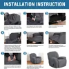 Red Wine Waterproof Elastic Recliner Chair Cover All-inclusive Massage Sofa Couch Cover For Living Room 13 Colors 6