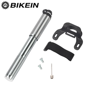 

BIKEIN Aluminum CNC MTB Bicycle Mini Pump Hand Pump Bike Portable Air Ball Needle Tire Inflator Pump For AV/FV Cycling Pumps