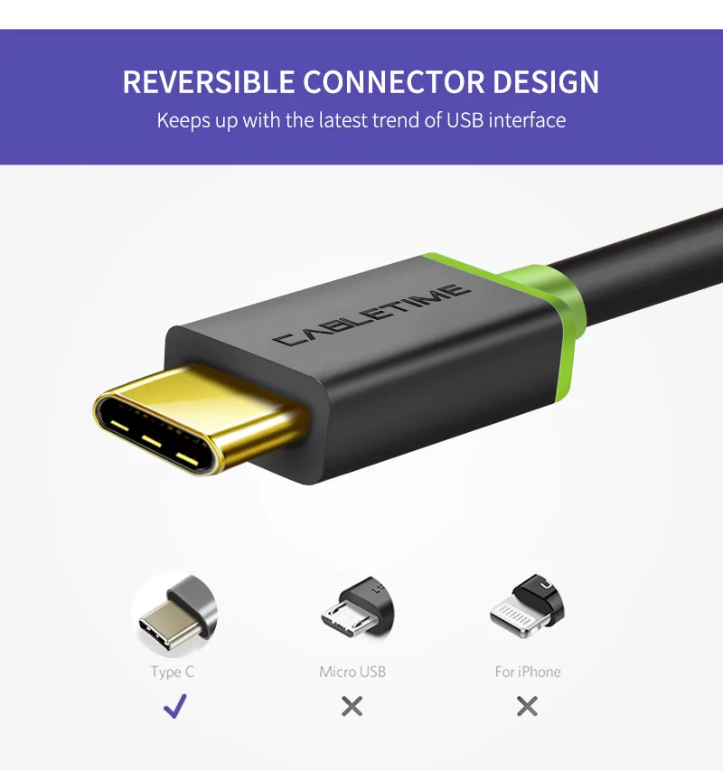 Кабель usb type-C, 3 А, кабель для быстрой зарядки, USB2.0, кабель для синхронизации данных, для samsung Galaxy S9 Plus, Note 9, Xiaomi, Oneplus 6, N036