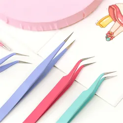 Pinças de aço inoxidável coloridas macaron, diy, scrpabooking, fita adesiva, ferramentas de diário, instrumentos de papel, pinças práticas portáteis, 1 peça