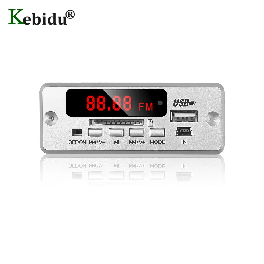 Плата декодирования MP3 KEBIDU Bluetooth5.0 беспроводной автомобильный USB mp3 плеер слот для