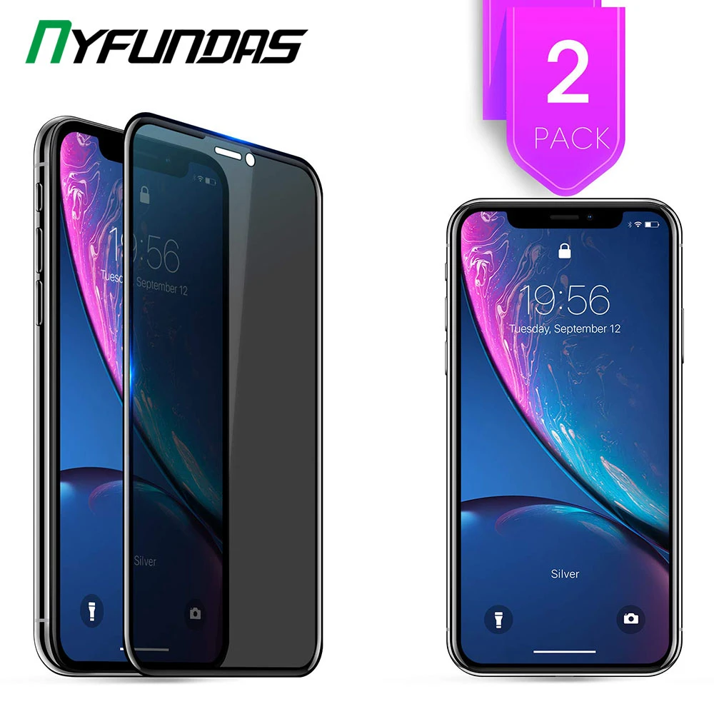 2pcs Privacy Screen Protector For Iphone Xr X Xs Max 8 Plus 7 6 6s Anti Spy Tempered Glass Full Cover Protection Protective Film Phone Screen Protectors Aliexpress