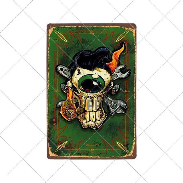 Rat Fink Vintage Tin Sign Metal Decorative Plaque Car Refitting Wall Poster Garage Auto Turning Store Club Decoration x30cm Plaques Signs Aliexpress