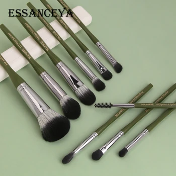 

ESSANCEYA 10 Pcs Makeup Brush Set Cosmetic Foundation Powder Blush Eyeshadow Eyebrown Blending Face Makeup Beauty Tools