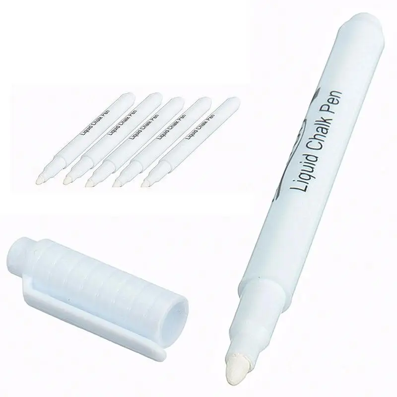 1/2Pc líquido blanco bolígrafos marcadores para pizarra borrable a mano pizarra utilizó tiza para ventanas sin polvo pluma vidrio borrable, negro