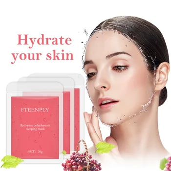 

Red Wine Sleep Mask Essence Moisturizing Oil-control Firming Skin Sleep No-clean Mask Beauty Skin Care M9