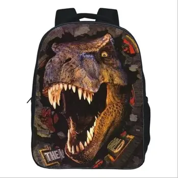 

3D Animal Tyrannosaurus pattern World Park Schoolbag Jurassic Dinosaur Backpack knapsack Toys Gift For Child Travel BookBag