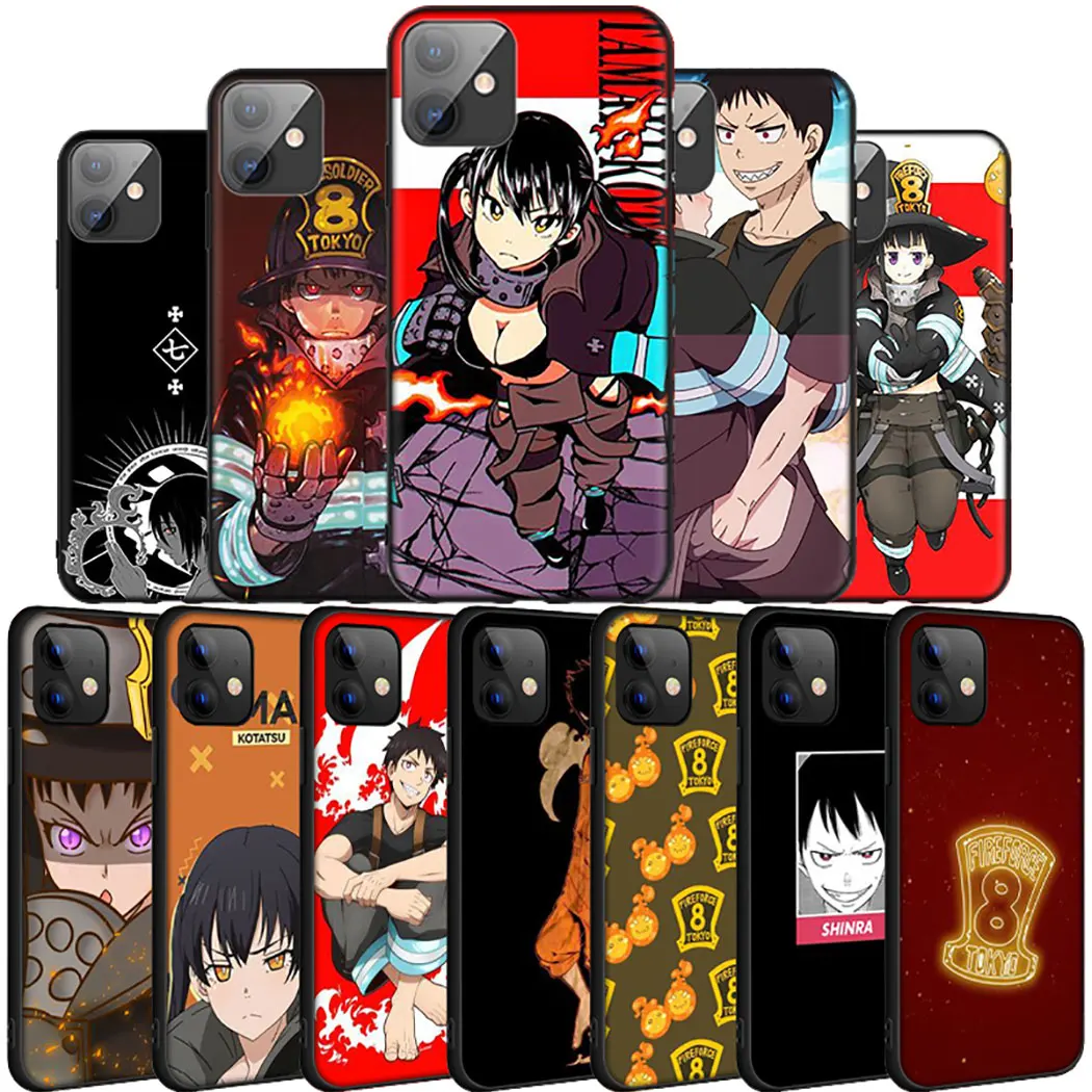 Мягкий силиконовый чехол Fire Force для iPhone 5 5s 6 6s 7 8 Plus X XR XS Max 11 Pro SE 2020 | Мобильные