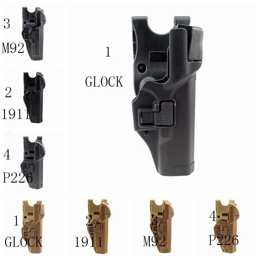 Тактическая кобура для пистолета правого ружья Glock 17 1911 Beretta M9 уровень 3 удержание