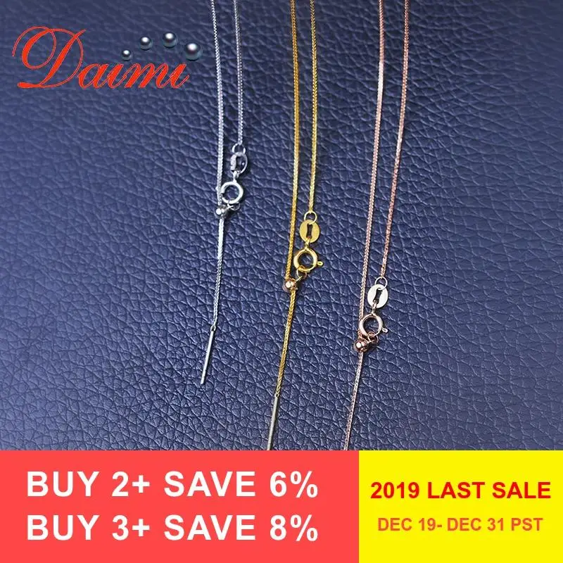 DAIMI 18K Кнопка Love Design белая/желтая/Розовая золотая цепочка 1 13 г ожерелье из чистого