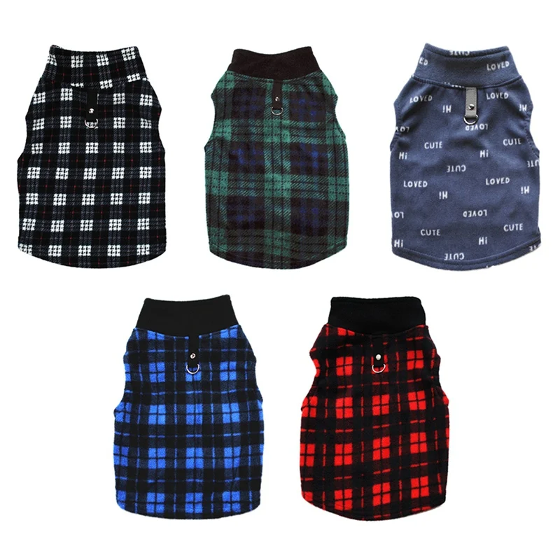 Зимняя одежда для собак теплый флисовый жилет маленьких щенков кошек