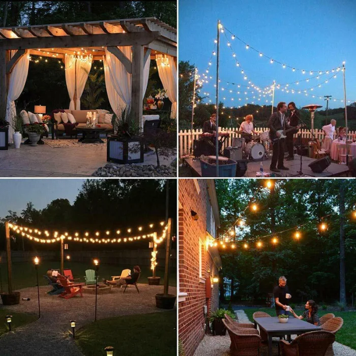 Hot LED Stringlight Decoration Bulbs Lights Hanging for Home Patio Garden Party Outdoor FAS6