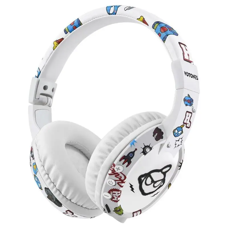 VT02 мультфильм Bluetooth складная гарнитура Беспроводные двусторонние стерео наушники