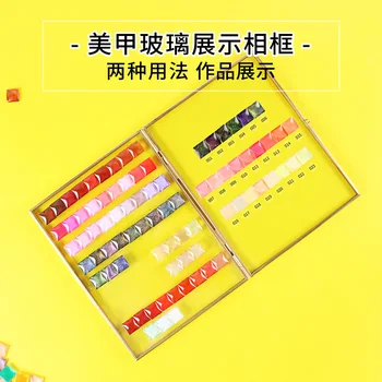 

Liddy Online Celebrity Playing Board Japanese-style Manicure Glass Display Board Transparent Nail Tip Card Tabletop Set