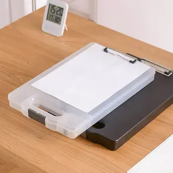 

Multifunctional File Organizer Compartment Clipboard Box Case Folder Holder with Handle Office School Supplies