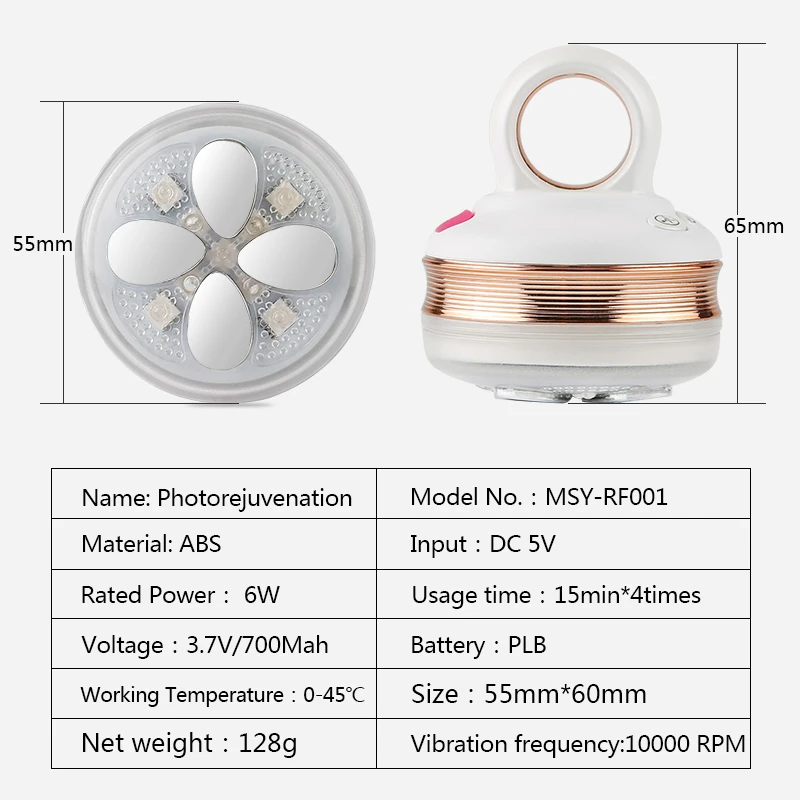  5 in 1 RF Radio Frequency LED Photon Face Lifting Skin Tightening Wrinkle Removal Facial Physical B