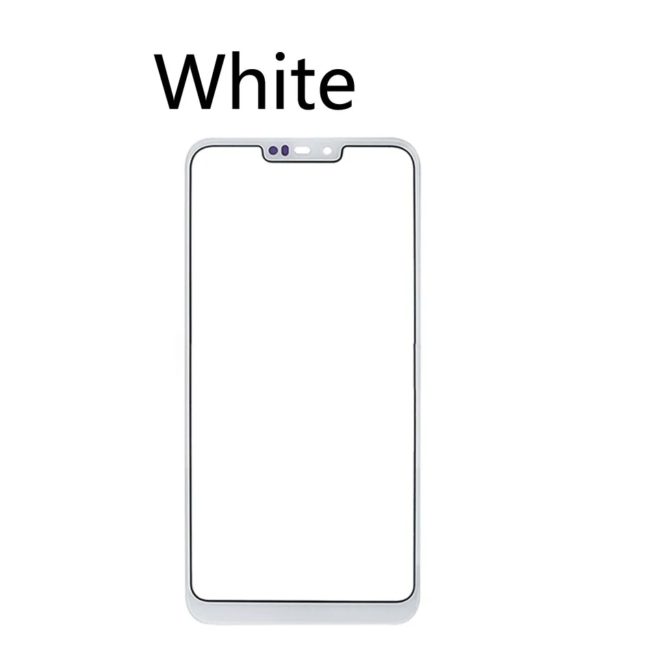 White 10 шт./партия, для huawei Honor 8C, передний внешний экран, стекло, объектив, замена, сенсорный экран, 6,26 дюйма, для huawei Honor Play 8C, BKK-TL00 - Цвет: White