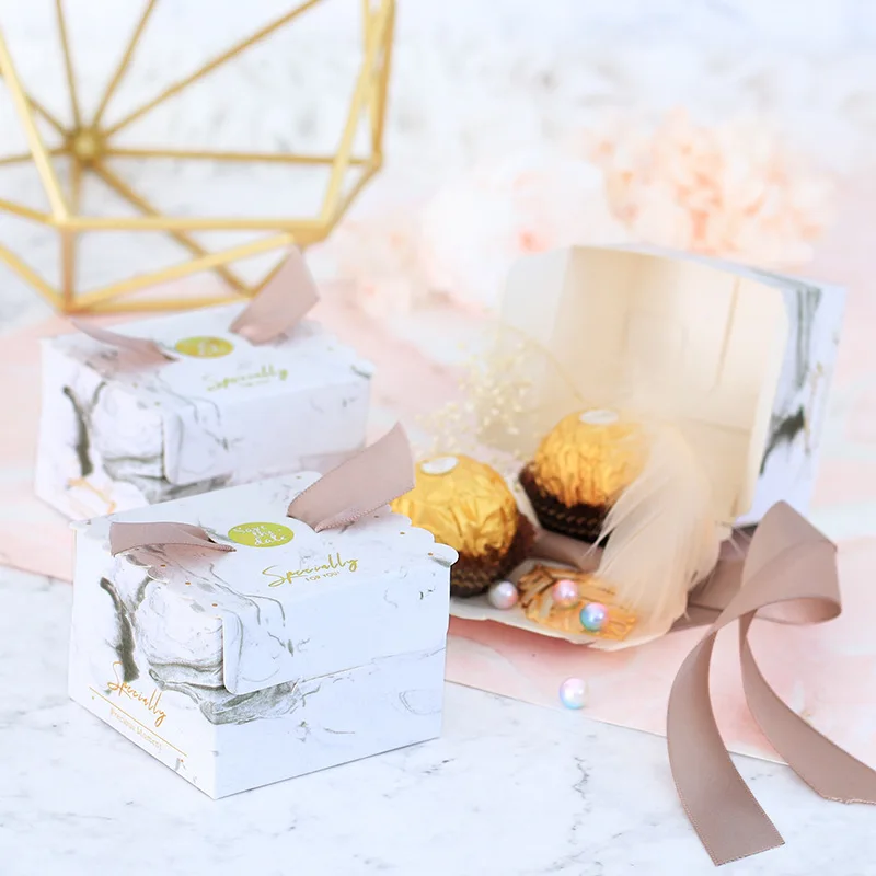 

Paper Candy Boxes Sweet Wedding Favors Gift Box Package NEW Marble Gifts Bag Baby Shower Birthday Party Decoration Present Bags
