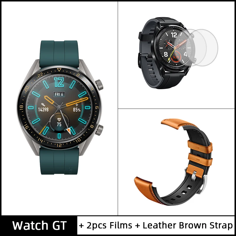Add Brown Leather3 Глобальная версия HUAWEI Watch GT Смарт-часы 1,39 ''AMOLED экран 14 дней Срок службы батареи 5 атм водонепроницаемый трекер сердечного ритма Скидка 600 руб. /. При заказе от 5500 руб. /Промокод: newyear600 / К - Цвет: Add Brown Leather3