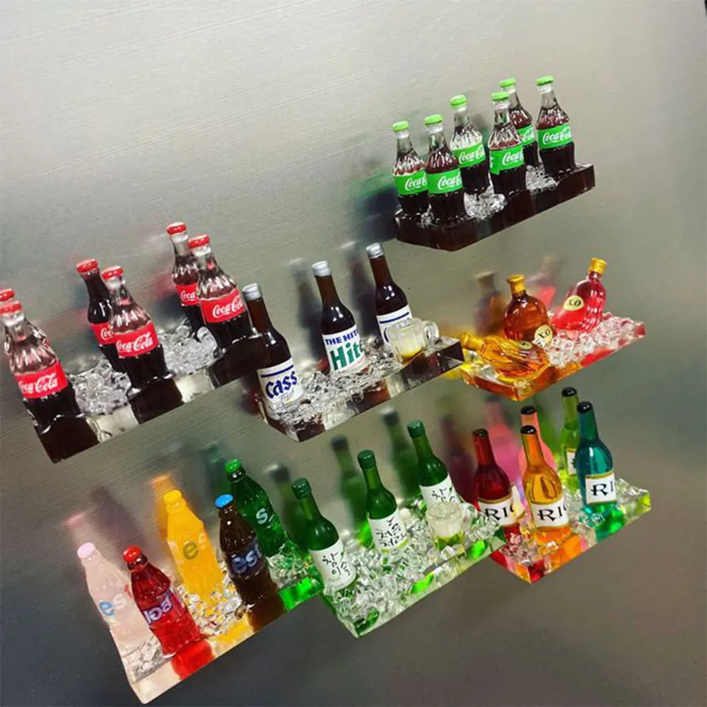 3D Nordic Creative Wine Bottle Drink Memo Message Design Simulation Material Desktop Decoration Kitchen Gift Household Products wine bottle decoration