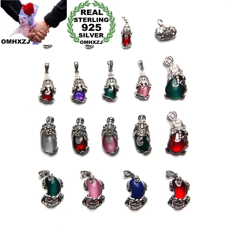 OMHXZJ Wholesale ZB542 DIY Jewelry Making Accessories Findings Components Fine Necklace 925 Sterling Silver PIXIU Pendant Charm | Украшения