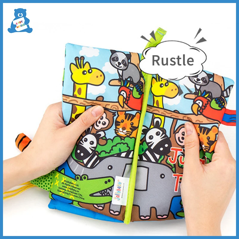 

Baby Rattles Mobiles Toy Rustle Sound Paper Cloth Book Newborn Stroller Hanging Toy Soft Animal Tail Cloth Book Educational Toys