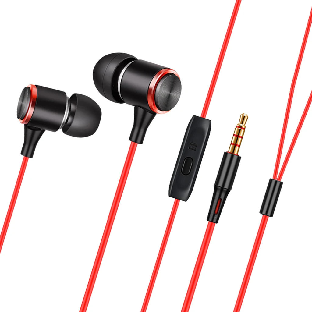 Ear Buds Wired Headset Microphone In-Ear Earphones Stereo Mic Earbuds Headsets Stereo Earphones, for Universal Android Phones