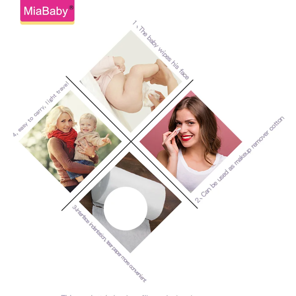 Cloth Diaper Liners Miababy 3 rolls/set Bamboo Fabric Baby Wipes Biodegradable&Flushable Nappy Liners Cloth Diaper Liners