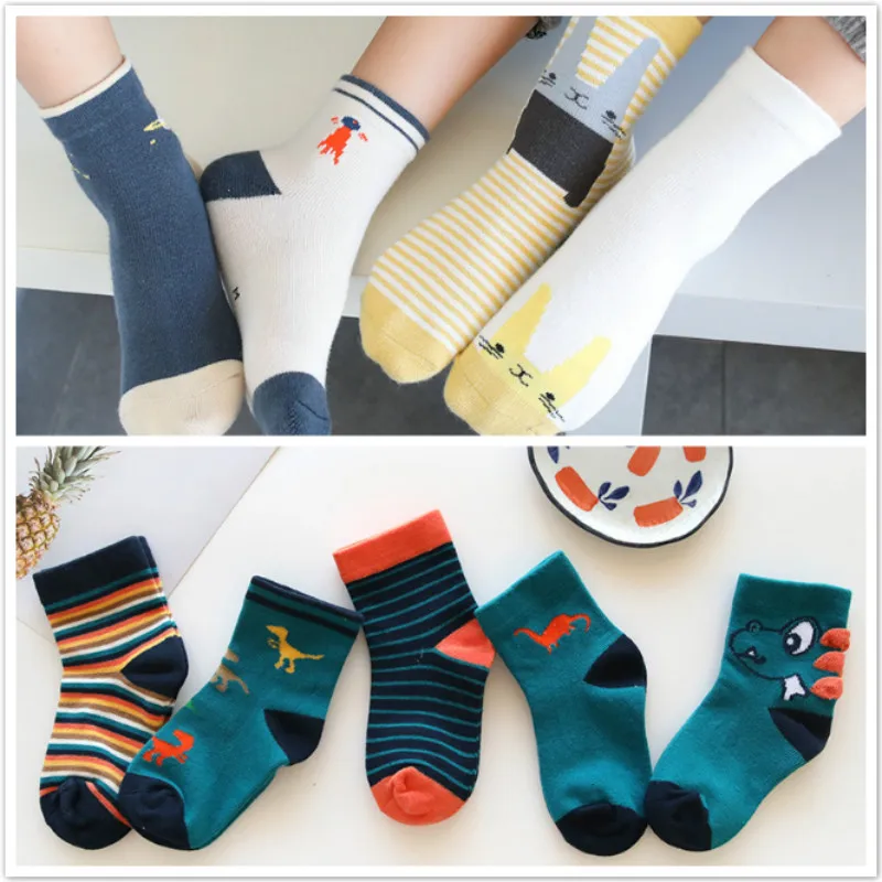 

18 Years New Style Autumn And Winter Cartoon CHILDREN'S Socks Children's Socks All Combed Cotton Men And Women Child Tube Socks