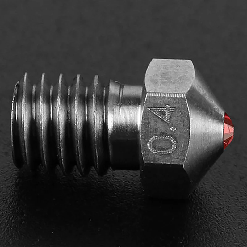 1 шт. E3D титановая сталь Рубин V6 сопло 0,4 мм для Petg Abs Pei Peek
