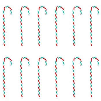

12pcs Decorative Pendant Candy Cane Hanging Xmas Tree Hanging Candy Cane Decor Decorative Items Pendant Candy Cane