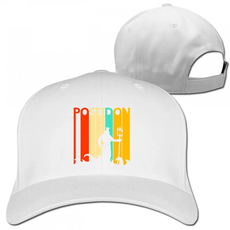 Poseidon Greek God For Vintage Greek Mythology gift Funny Retro graphic clothing#2554 Baseball cap men women Trucker Hats - Цвет: 1-White