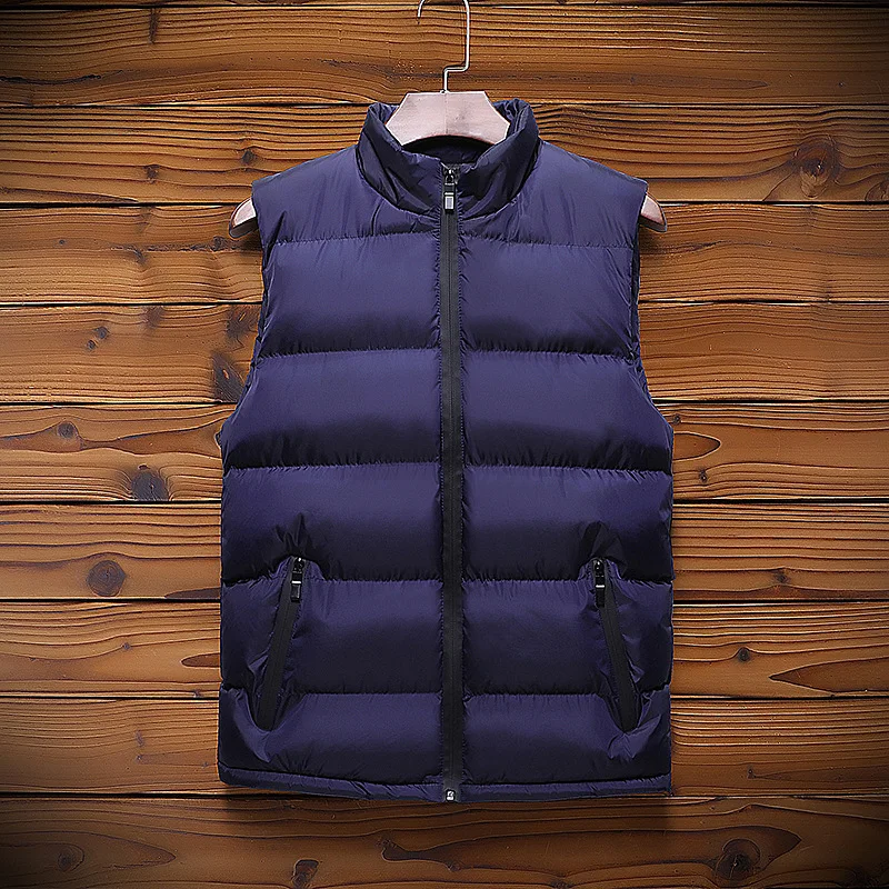 Мужской жилет, осень и зима, стиль, пуховое перо, хлопок, жилет, пальто, Мужская короткая, повседневная, толстая, без рукавов, Ves