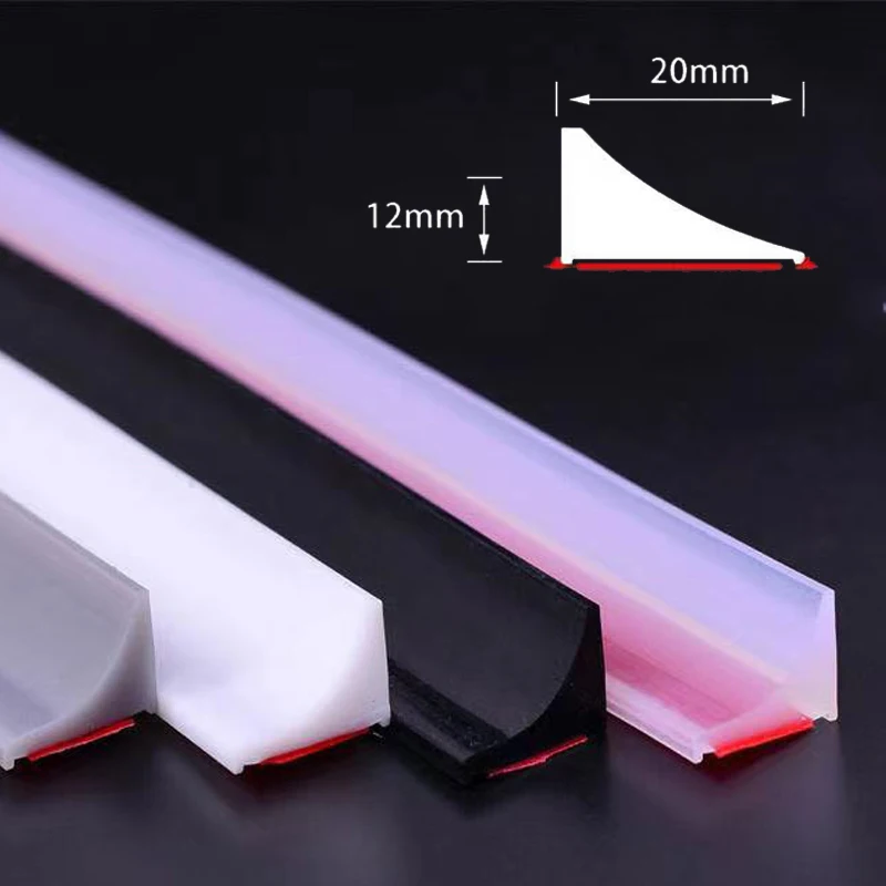 Silicone Bathroom Door Water Retaining Strip Kitchen Countertop Stopper Washing Machine Shower Dam Barrier Sealing | Обустройство