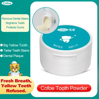 

Cofoe Teeth Whitening Powder 50g Fresh Breath Remove Yellow Spots Cleaning Tool Oral Hygiene Teeth Care