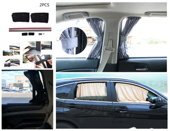 

Universal 2 pieces / set Car accessories Blackout curtains protect against UV rays and heat Sun block for auto styling