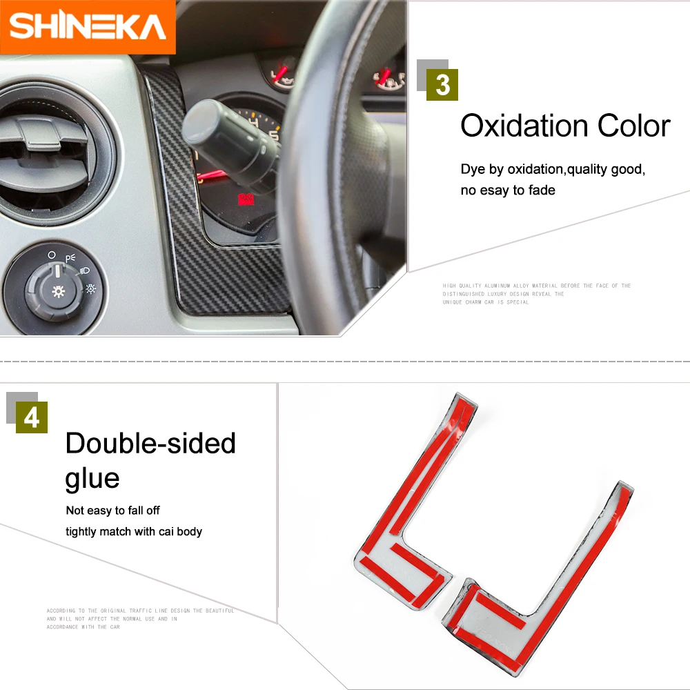 SHINEKA интерьер Молдинги для Ford F150 2009 2010 2011 2012 2013 Аксессуары тире крышка приборной панели декоративная накладка для F150