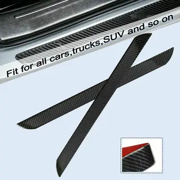 

EIDRAN 2Pcs Universa Car Scuff Plate Door Sill Carbon Fiber Cover Panel Step Protector Decorative Sticker Guard S/M/L