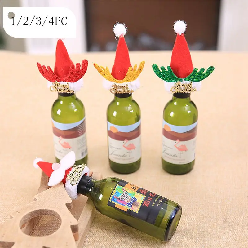 

Christmas Ornaments Decorations For Home Christmas Santa Claus Wine Bottle Cover Snowman Stocking Gift Holders Xmas Decor