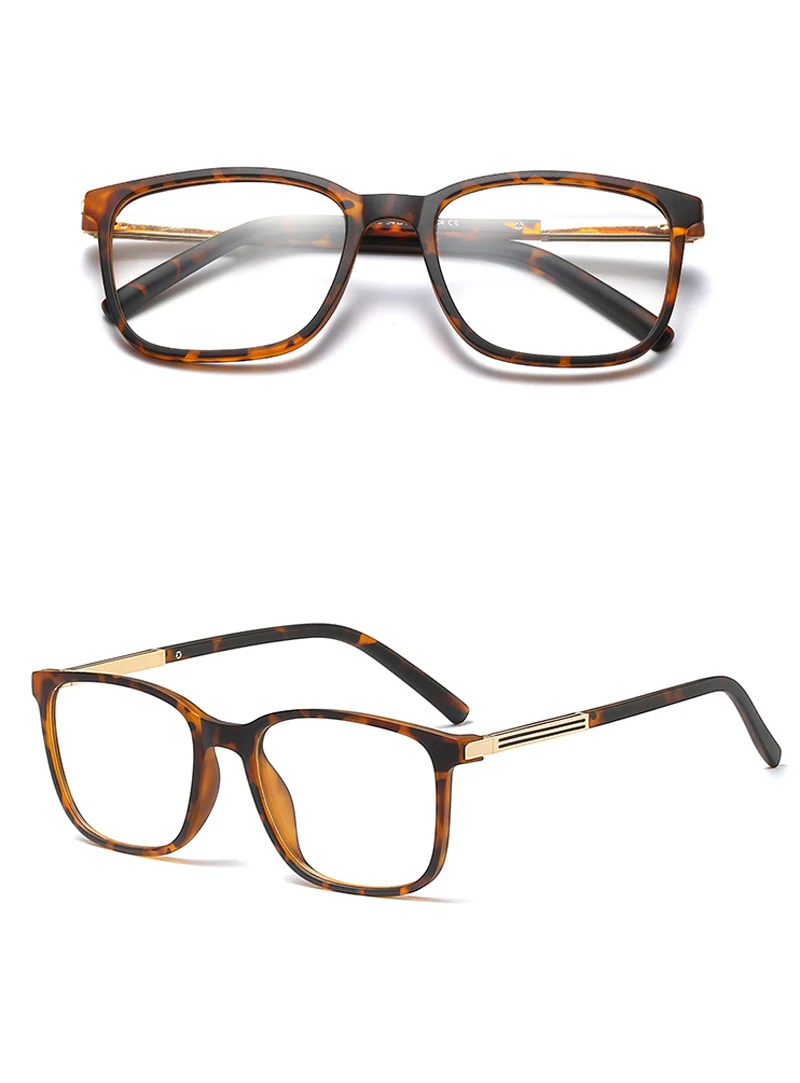 Peekaboo леопардовая черная оправа tr90 для очков, мужские прозрачные линзы, квадратные очки, оптические мужские очки, модные аксессуары