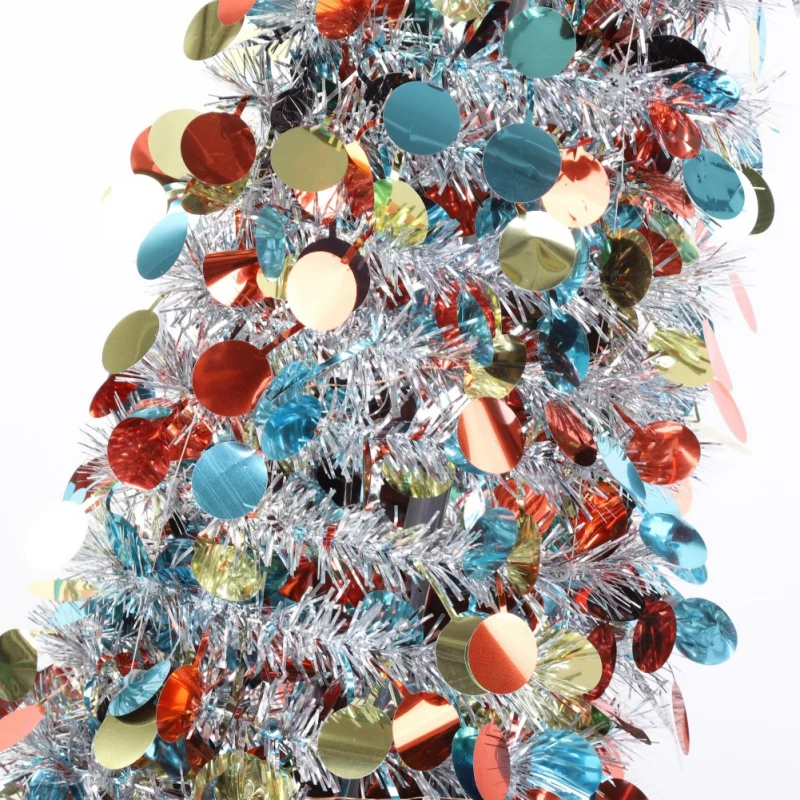 1.5M Sequin Christmas Tree Collapsible Confetti Sprinkles Artificial Christmas Tree DIY Wedding Festive Party Decoration